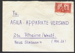 Saarland Mi.N° 329 Auf Standardbrief Als Einzelfrankatur 1.12.58 Gelaufen Von Saarbrücken Nach Rheine /Westfalen - Cartas & Documentos