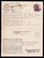 211/23 - Carte De Service Des Chemins De Fer TP Service 40 C ANVERS 1931 - Cachet De Gare ANTWERPEN-DOK. STAP - Lettres & Documents