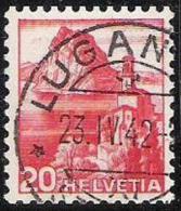 Schweiz Suisse 1938: Rollenmarke MIT NUMMER Zu 215yRM01 Mi 327yR AVEC N° Au Verso Mit O LUGANO 23.IV.42 (Zu CHF 5.50) - Coil Stamps