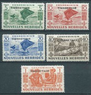 Nouvelles  Hébrides  - 1953  -  Timbres Taxe - Postage Due  - N° 26 à 30 - Neuf * - MlH - Impuestos