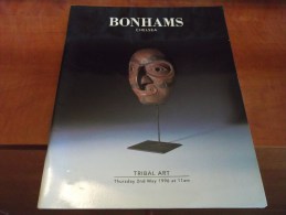 1996 BONHAMS Chelsea TRIBAL ART Africa BOOMERANG Mask Works Of Art Catalogue Illustré - Other & Unclassified