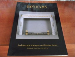 1998 BONHAMS Manchester ARCHITECTURAL ANTIQUES Works Of Art Catalogue Illustré - Other & Unclassified