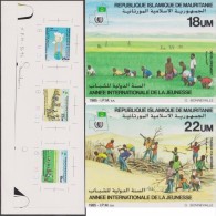 Mauritanie 1985 Y&T 572/4. Épreuve. Année Internationale De La Jeunesse. Rizières, Bois Mort, Bras Tendus, Colombe - Agriculture