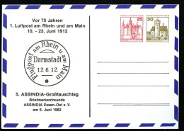 BERLIN PP98 D2/003 Privat-Postkarten 1. LUFTPOST AM RHEIN ** 1982 - Privatpostkarten - Ungebraucht