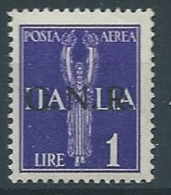 1944 RSI GNR VERONA POSTA AEREA 1 LIRA MNH ** - S2-2 - Luchtpost