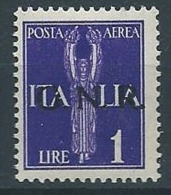 1944 RSI GNR BRESCIA POSTA AEREA 1 LIRA MNH ** - S3 - Poste Aérienne