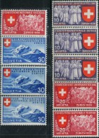 SW0181 Switzerland 1939 Zurich Fair Alps 9v MNH - Unused Stamps