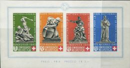 SW0185 Switzerland 1940 Battle Monument S/S(4) MNH - Unused Stamps
