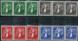SW0187 Switzerland 1939 Zurich Fair Tree And Crossbows 12v MNH - Unused Stamps