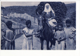 Missions D'Océanie (Tahiti) - Religieuse En Tournée (à Cheval) - Tahiti