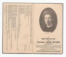 Doodsprentje Décès Mevrouw Aloïs HUYGHE (Rachel Bal) Valmont (Fr) 1920 Mooslede 1945 (foto) - Andachtsbilder