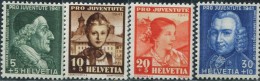 SW0195 Switzerland 1941 Celebrities And National Dress 4v MNH - Unused Stamps