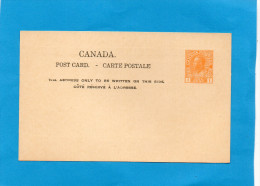 CANADA-1910+-Carte Entier Postal -Repiquage Ou Timbré Sur Commande"international Schools.." Neuve**1c Orange George V- - 1903-1954 Kings