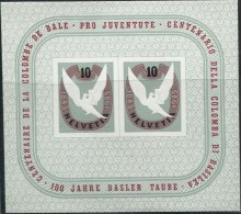 SW0213 Switzerland 1945 Basel Dove Stamp Stamp On Stamp M MNH - Ungebraucht