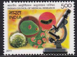India MNH 2011, Indian Council Medical Research  Medicine Chemistry Micoscope Gene Disease Control Cancer Drug Diabetes - Neufs