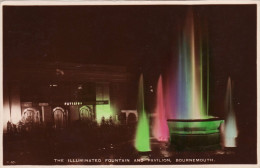 Vintage Postcard Illuminated Fountain & Pavilion Bournemouth Dorset 1931 - Bournemouth (bis 1972)