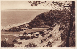 Vintage Sepia Postcard Entrance To Durley Chine Bournemouth Dorset Salmon - Bournemouth (avant 1972)