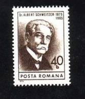 Romania  1974  Albert Schweitzer ** MNH. - Albert Schweitzer