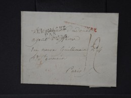 FRANCE- MARQUE D ENTREE D ALLEMAGNE PAR STRASBOURG   AVEC TEXTE SANS NOM DE DEPART POUR PARIS 1808  A VOIR   LOT P3151 - Marques D'entrées