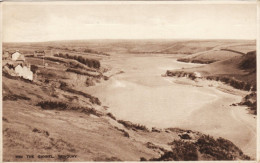 Vintage Sepia Postcard The Gannel Newquay 1927 Cornwall J Salmon Gravure - Newquay