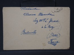 FRANCE- TUNISIE 2 ENVELOPPES AVEC DECOUPE A L EMPLACEMENT DES TIMBRES DE AIN DRAHAM POUR LA FRANCE 1918  LOT P3154 - Briefe U. Dokumente