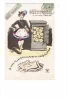 Illustration Humour Femme Costume Patriotique GEEL - La Cantiniere A Des Ecus Coffre Fort Sac Monnaie LOTERIE PRESSE - Münzen (Abb.)