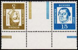 1961. Bedeutende Deutsche. Fluor. Paper. 15 Pf. + 5 Pf. Tête-Beche.  (Michel: 351y) - JF220483 - Other & Unclassified