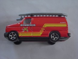 1 CAR AUTO - FORD ECONDLINE MAJORETTE FIRE BOMBEROS SPAIN ESPANA - Oud Speelgoed