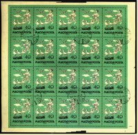 Bogen Ungarn 20 X Märchen / Gänse-Matthias  -  1959  -  40 F  -  Mi. Nr. 1643A° Gestempelt - Feuilles Complètes Et Multiples