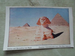 Egypt Giza Gizeh Pyramids Sphinx  -German Postcard  Ca 1920  D129546 - Pirámides