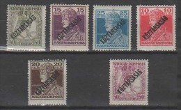 HUNGARY 1918 PEOPLE History CHARLES & ZITA (overprints) - Fine Set MNH - Nuovi