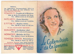 PETIT CALENDRIER DE LA FEMME 1937-1938 CURE DE FEMOSYL  2 SCANS - Kleinformat : 1921-40