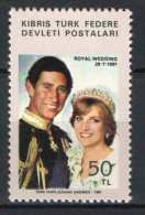 Turkey 1981. Lady Diana + Prince Charles Wedding Party Stamp MNH (**) - Ongebruikt