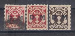 Germany-Danzig 3 Different Used, Mint    (a2p14) - Dienstzegels