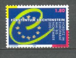 2001 LIECHTENSTEIN EUROPEAN COUNCIL MICHEL: 1256 MNH ** - Ongebruikt