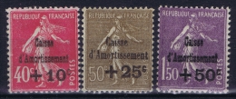 France: 1930 Yv Nr 266 - 268  MNH/* Sans Ch. - Nuevos