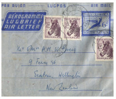 (333) South Africa To New Zealand Aerogramme - 1950's - Sin Clasificación