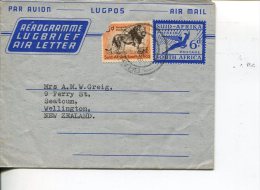 (333) South Africa To New Zealand Aerogramme - 1950´s - Non Classificati