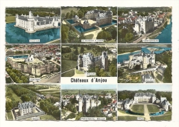 Cp, 49, Châteaux D'Anjou, Multi-Vues, Voyagée 1967 - Other & Unclassified