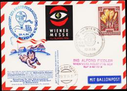1956. 15. BALLONPOST. JUNGFERNFAHRT DES ÖSTERR FREIBALLON OMO 29.4.56. + WIEN WIENER IN... (Michel: 870) - JF220964 - Sonstige & Ohne Zuordnung