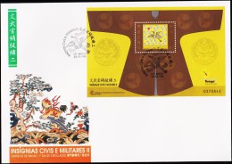 1998. INSIGNIAS CIVIS E MILITARES II. FDC CTT MACAU 09.09.1998.  (Michel: BLOCK 58) - JF221390 - FDC