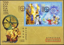 1998. VASCO DA GAMA. FDC. CTT MACAU 4.9.98.  (Michel: BLOCK 54 II) - JF221392 - FDC