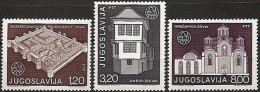 YUGOSLAVIA 1975 `Diocletian’s Palace Split Croatia House In City Of Ohrid Macedonia Monastery Gracanica Kosovo Set MNH - Ungebraucht