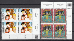 Suiza / Switzerland 2006 - Michel 1965, 1985 - Blocks Of 4 (corner Of Sheet) ** MNH - Ungebraucht