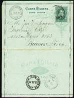 BRAZIL 1894. The Very Scarce Entire Letter Card Of 200 Rs, Circulated - Cartas & Documentos