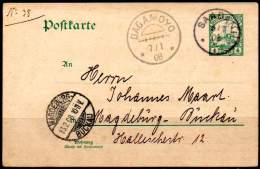 GERMAN EAST AFRICA / DEUTSCH-OST AFRIKA 1908 - Entire Postal Card Of 4 Heller - German East Africa