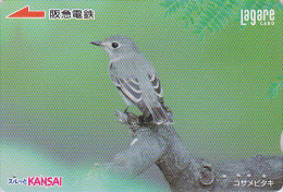 Carte Prépayée Japon - OISEAU Passereau - FLYCATCHER BIRD Japan Prepaid Card - VOGEL Lagare Karte - 3910 - Pájaros Cantores (Passeri)