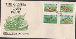 O) 1982  GAMBIA - AFRICA, FROGS - AMPHIBIANS, HABITAT, FDC XF - Gambia (1965-...)