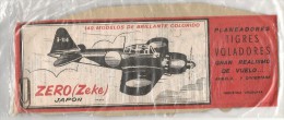 JAPANESE PLANE To ARM In PASTEBOARD - In Its Original Bundle - C/1940's  - Made In Uruguay - 20 Cm Long - Sonstige & Ohne Zuordnung