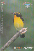 Carte Prépayée Japon - OISEAU Passereau - BIRD Japan Prepaid Keio Card / Série 4-4 - Vogel Karte - 3917 - Zangvogels